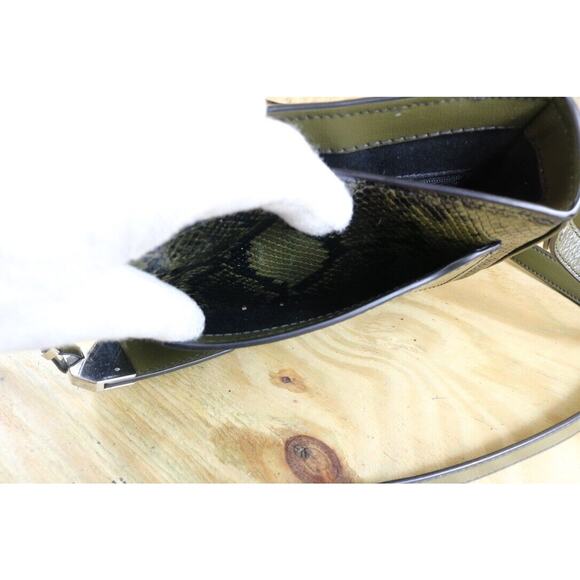 Marc Jacobs Bag Womens Leather Rider Embossed Green Snakeskin Crossbody Shoulder - Picture 12 of 16